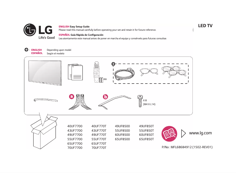 Imagen de la primera página del manual del dispositivo 40UF7700