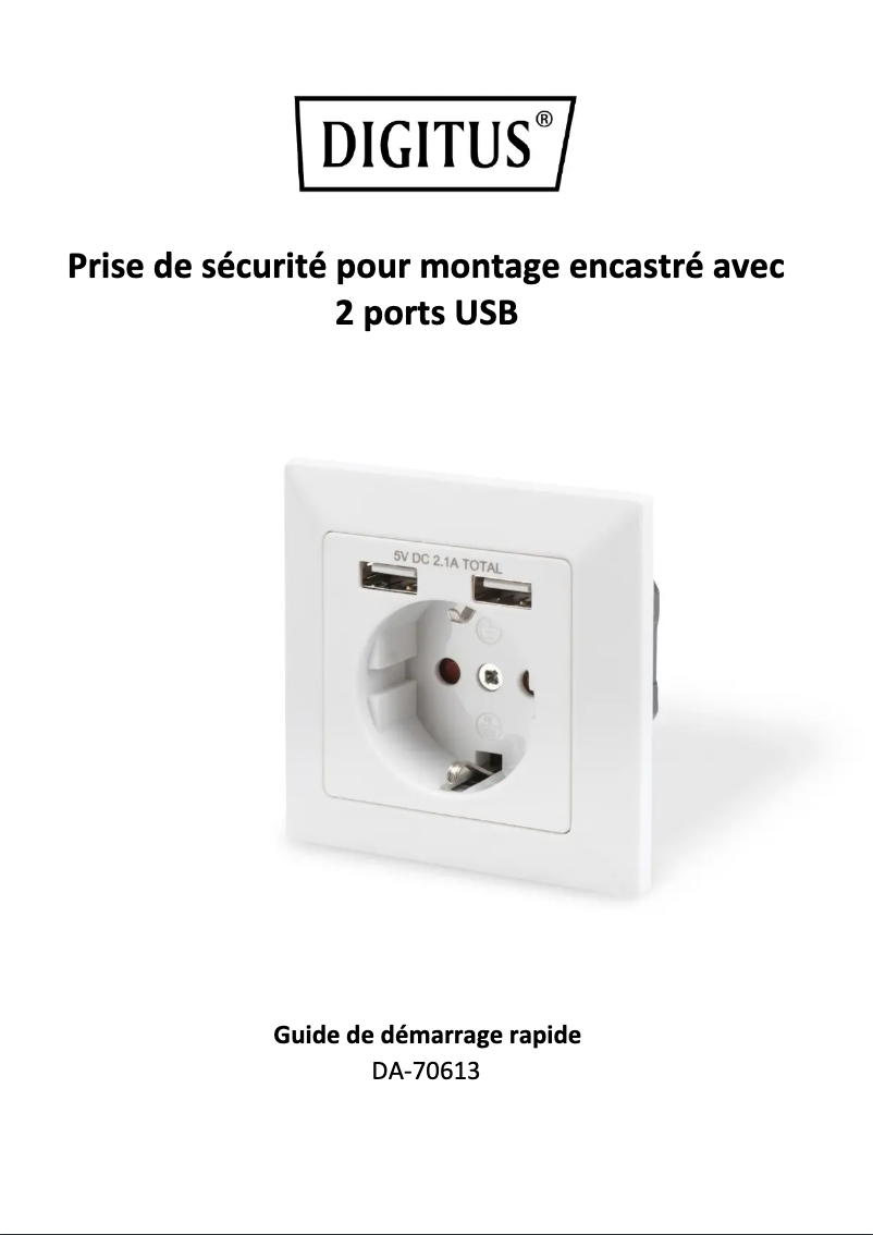 Imagen de la primera página del manual del dispositivo DA-70613