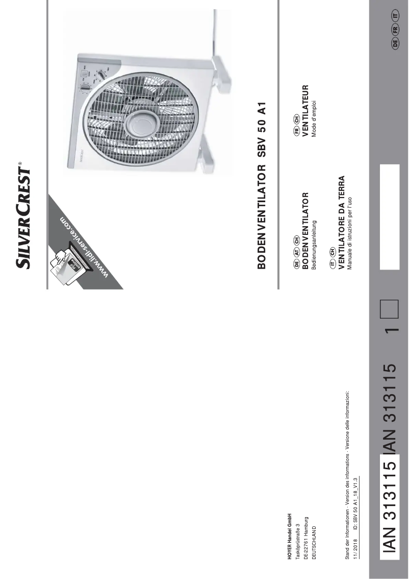 Imagen de la primera página del manual del dispositivo SBV 50 A1