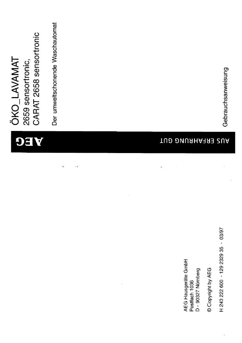 Página 1 del manual Manual de usuario AEG Lavamat 2659