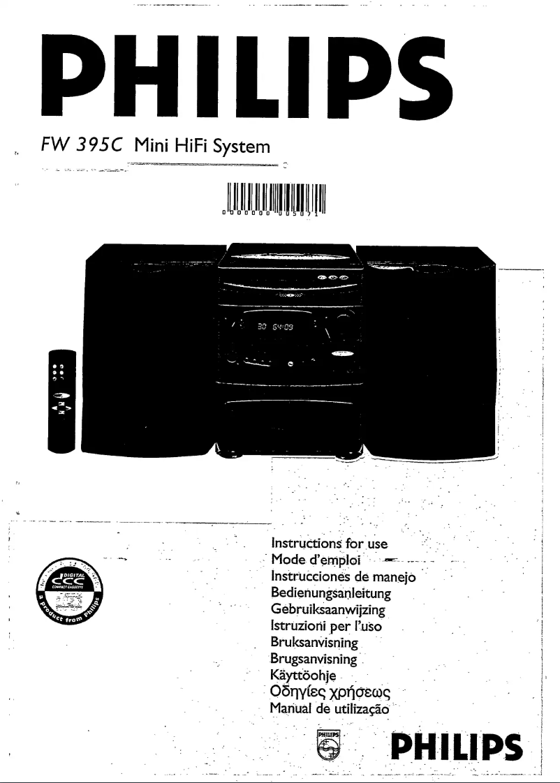 Imagen de la primera página del manual del dispositivo FW395C