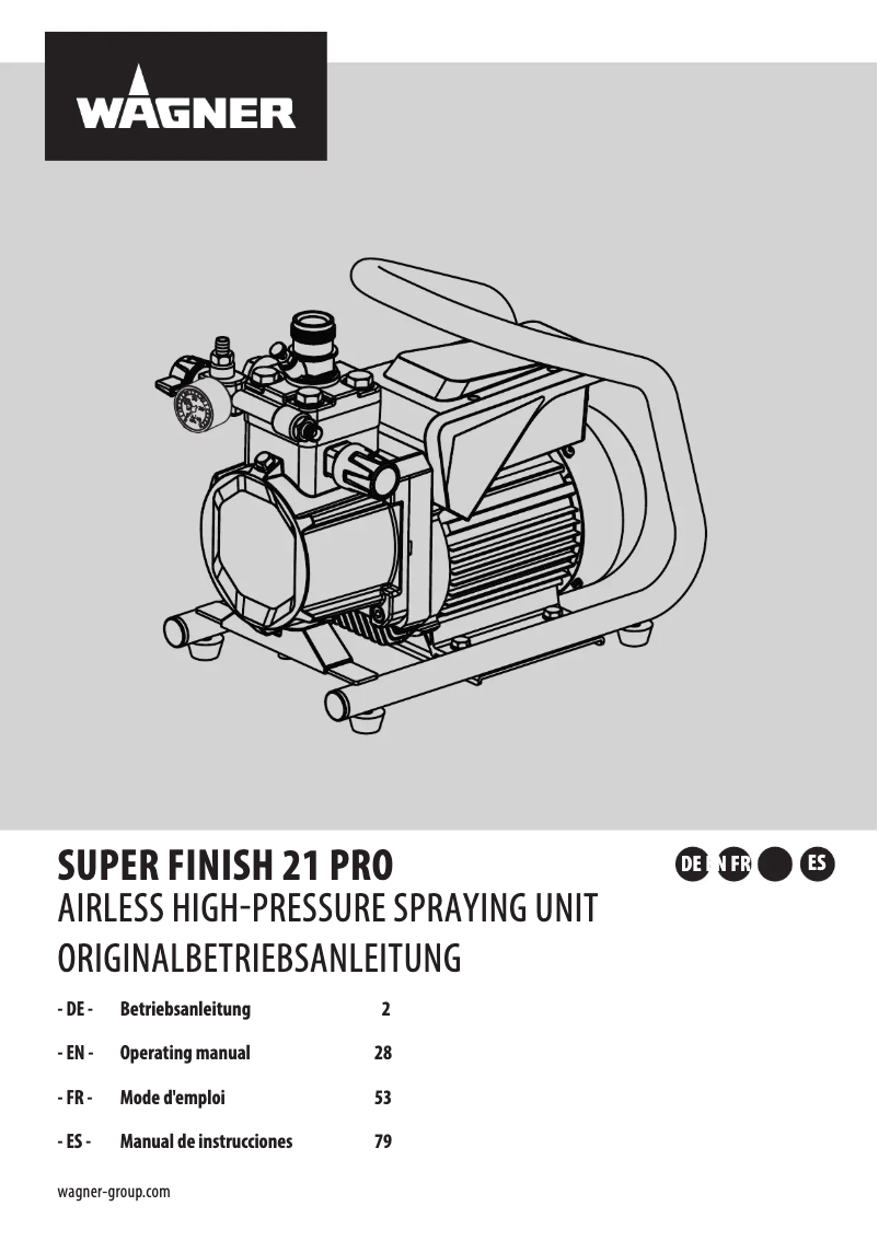Imagen de la primera página del manual del dispositivo SuperFinish 21 Pro