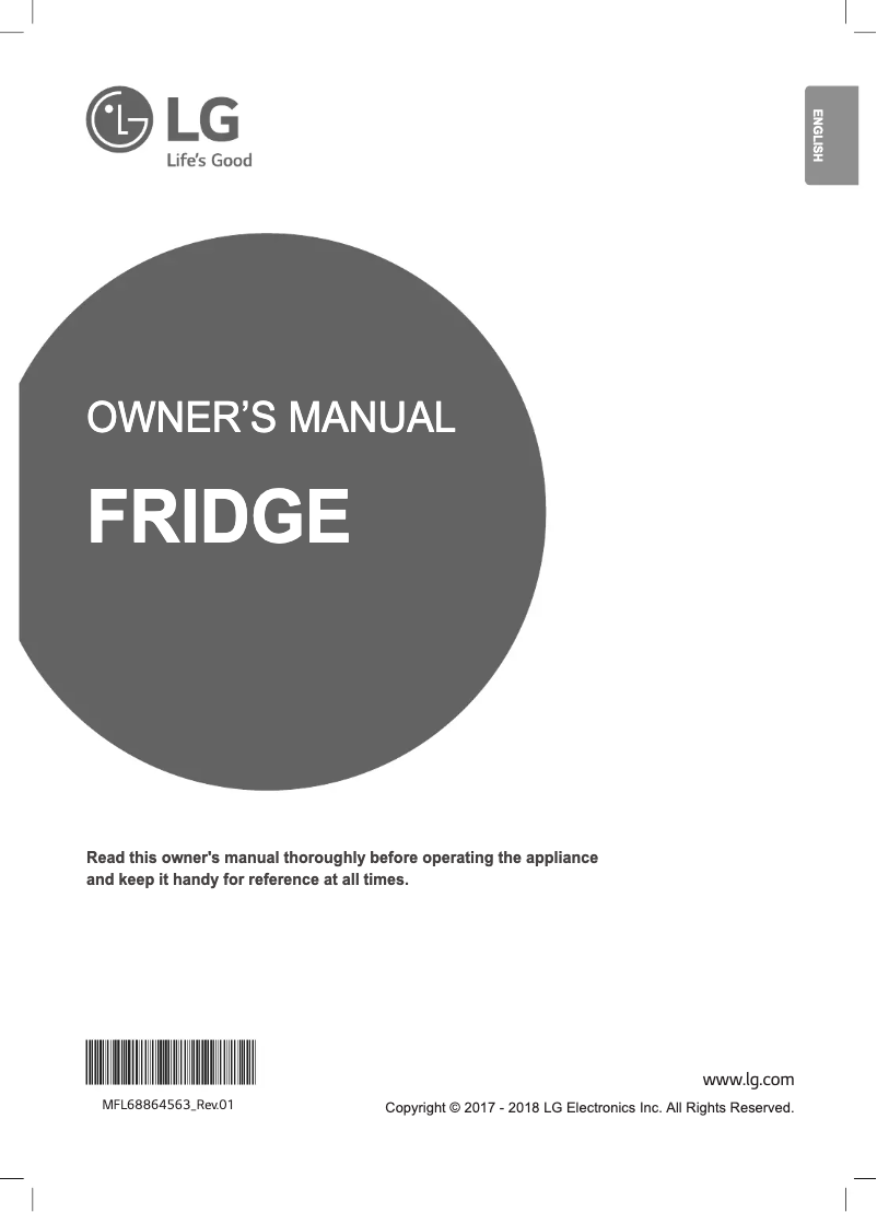 Imagen de la primera página del manual del dispositivo GR-B401ELDZ