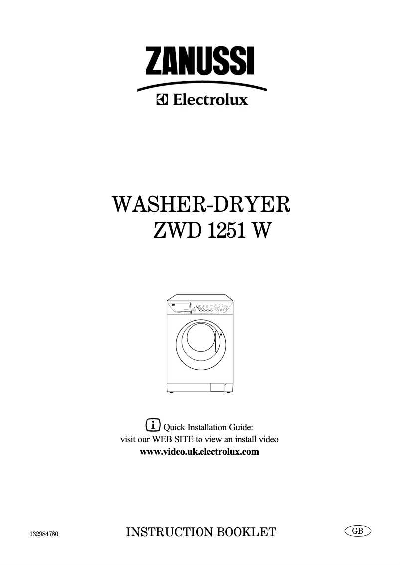 Página 1 del manual Manual de usuario Zanussi-Electrolux ZWD1251W
