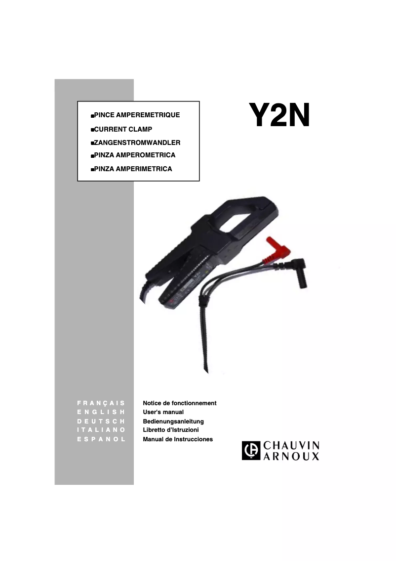 Página 1 del manual Manual de usuario Chauvin Arnoux Y2N