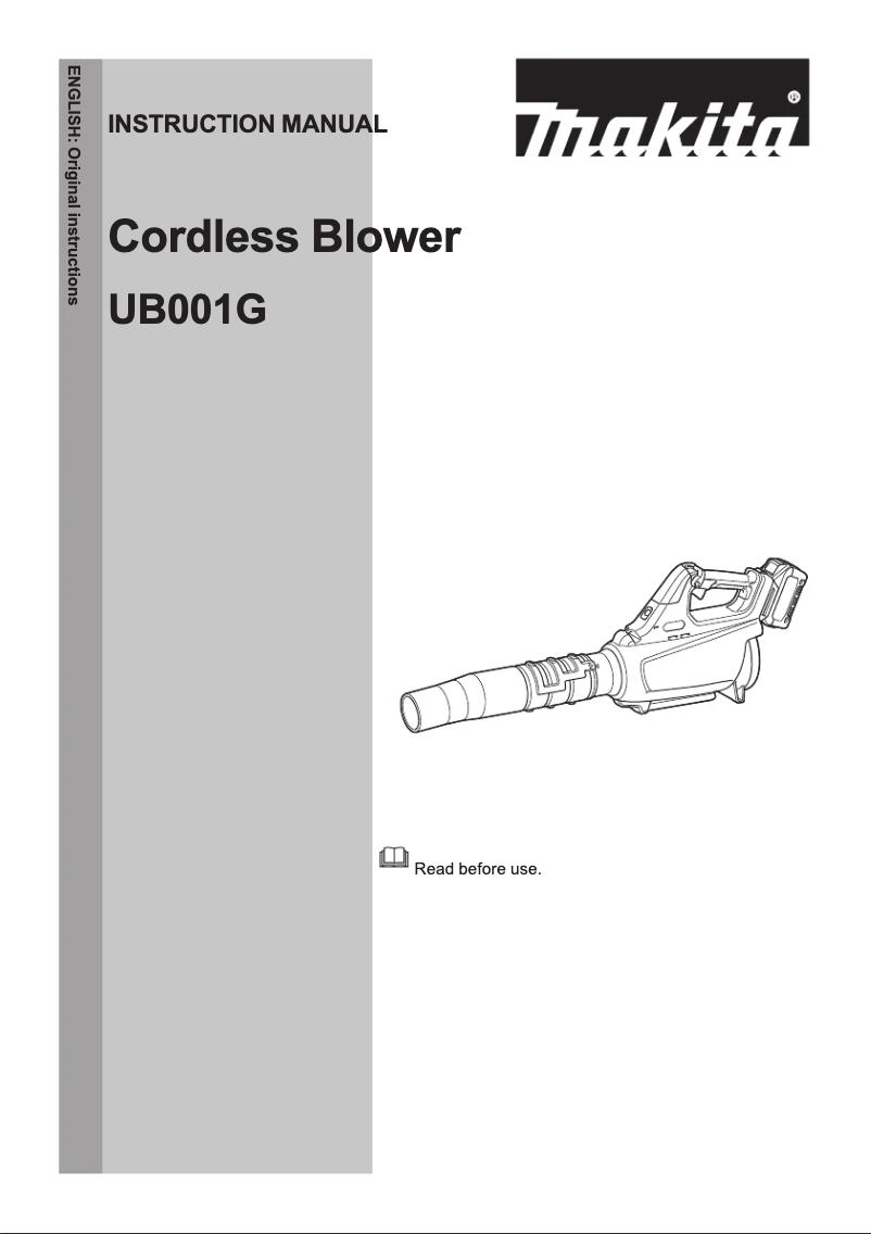 Página 1 del manual Manual de usuario Makita UB001GD201