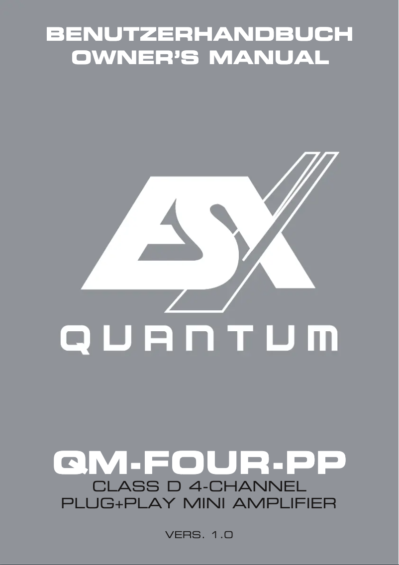 Imagen de la primera página del manual del dispositivo Quantum QM-FOUR-PP