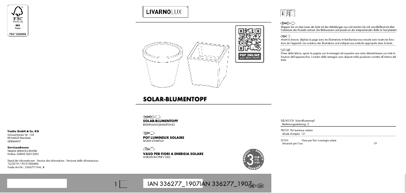 Imagen de la primera página del manual del dispositivo IAN 336277