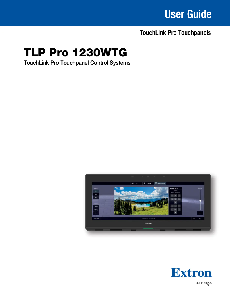 Imagen de la primera página del manual del dispositivo TLP Pro 1230WTG