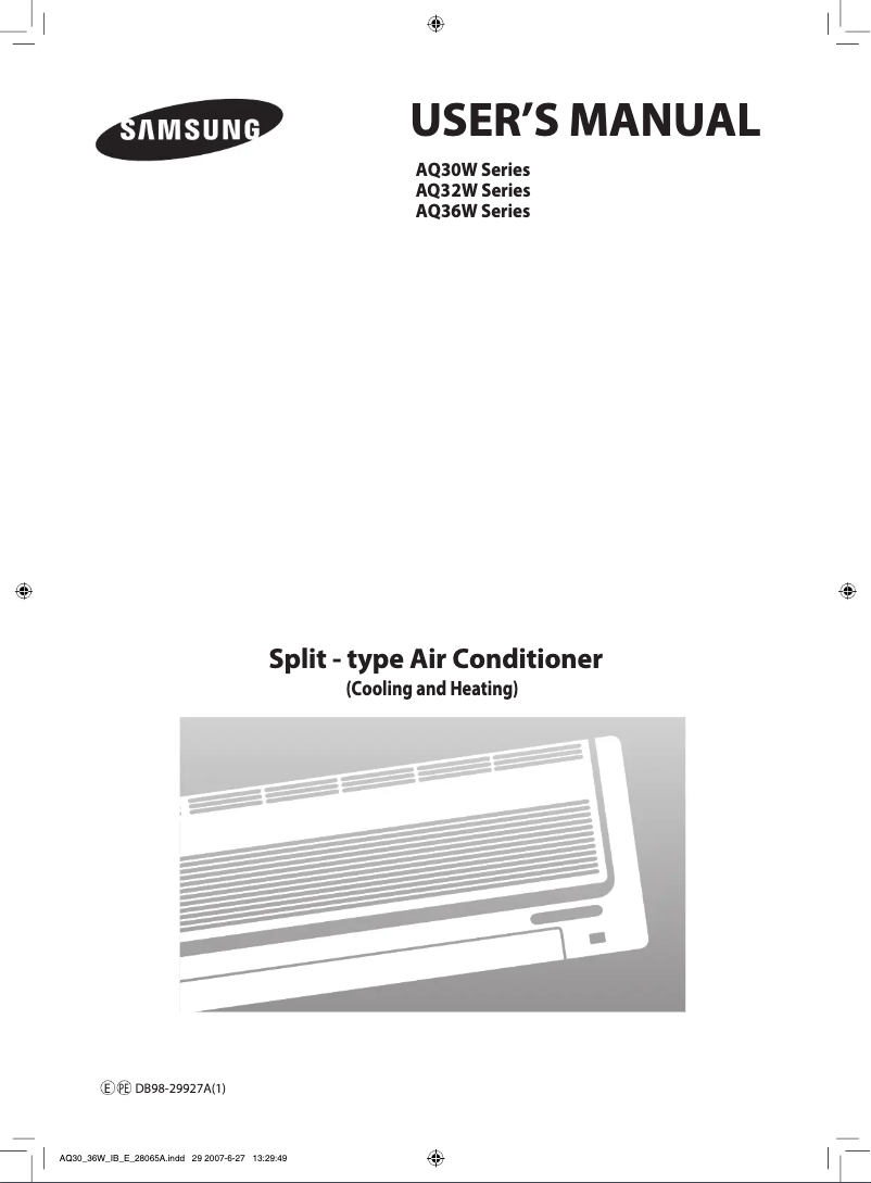 Imagen de la primera página del manual del dispositivo AQ32WCN
