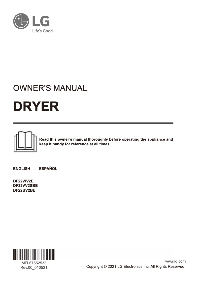 Imagen de la primera página del manual del dispositivo DF22VV2SBE