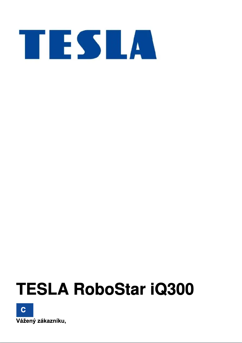 Página 1 del manual Manual de usuario Tesla RoboStar iQ300