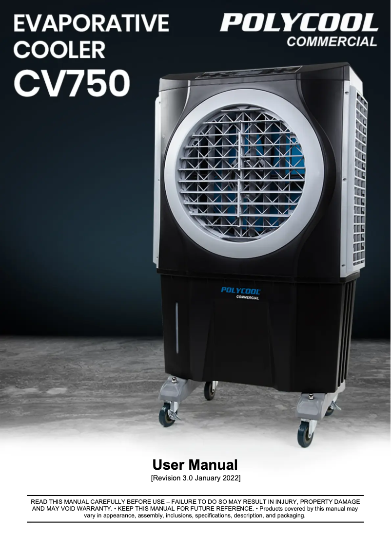 Página 1 del manual Manual de usuario PolyCool CV750