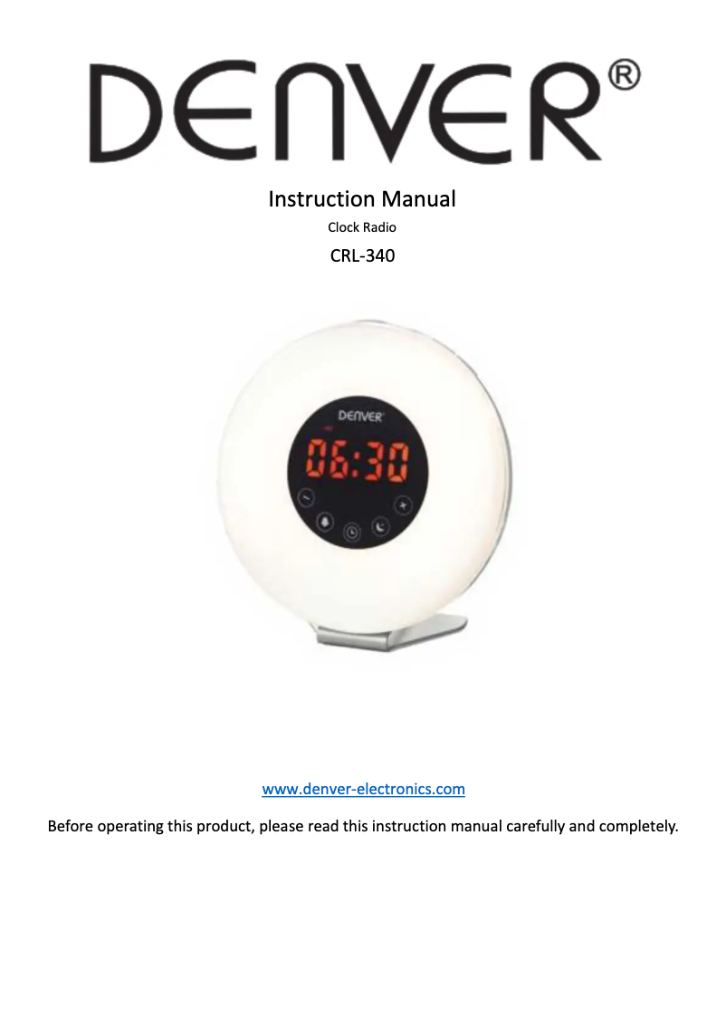 Imagen de la primera página del manual del dispositivo CRL-340