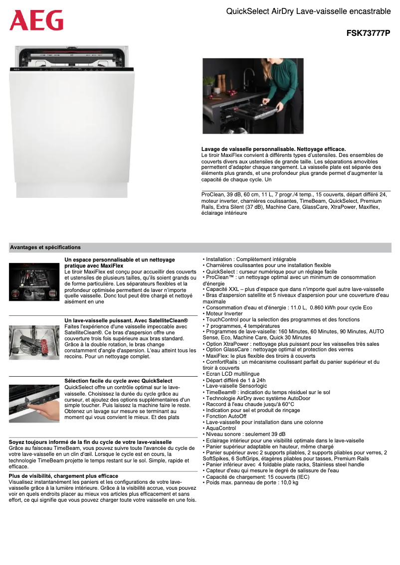 Imagen de la primera página del manual del dispositivo FSK73777P