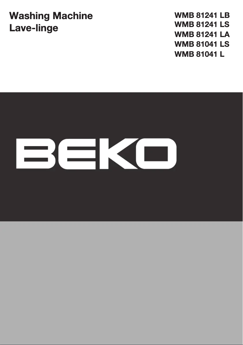 Página 1 del manual Manual de usuario Beko WMB 81041 L