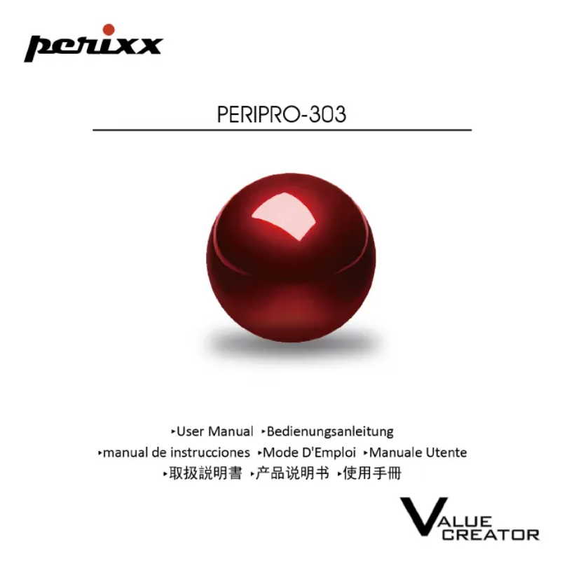 Página 1 del manual Manual de usuario Perixx PERIPRO-303