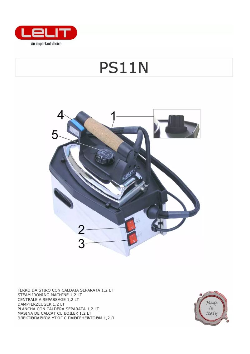 Imagen de la primera página del manual del dispositivo PS11N