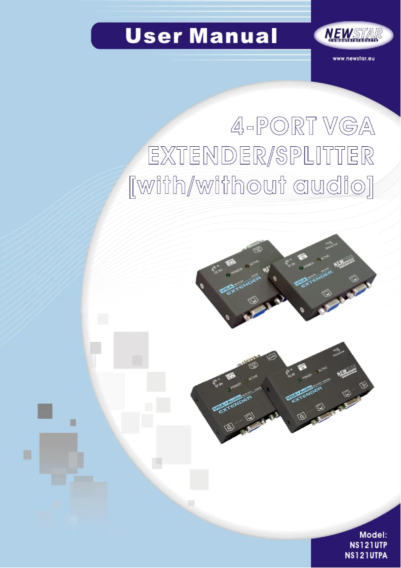 Imagen de la primera página del manual del dispositivo VGA extender