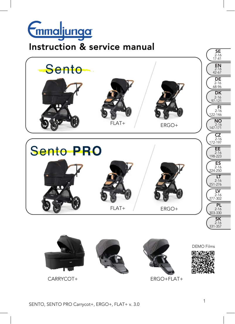Imagen de la primera página del manual del dispositivo Sento Pro