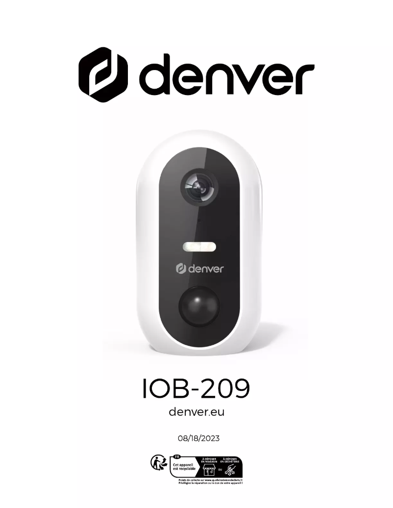 Página 1 del manual Manual de usuario Denver IOB-209