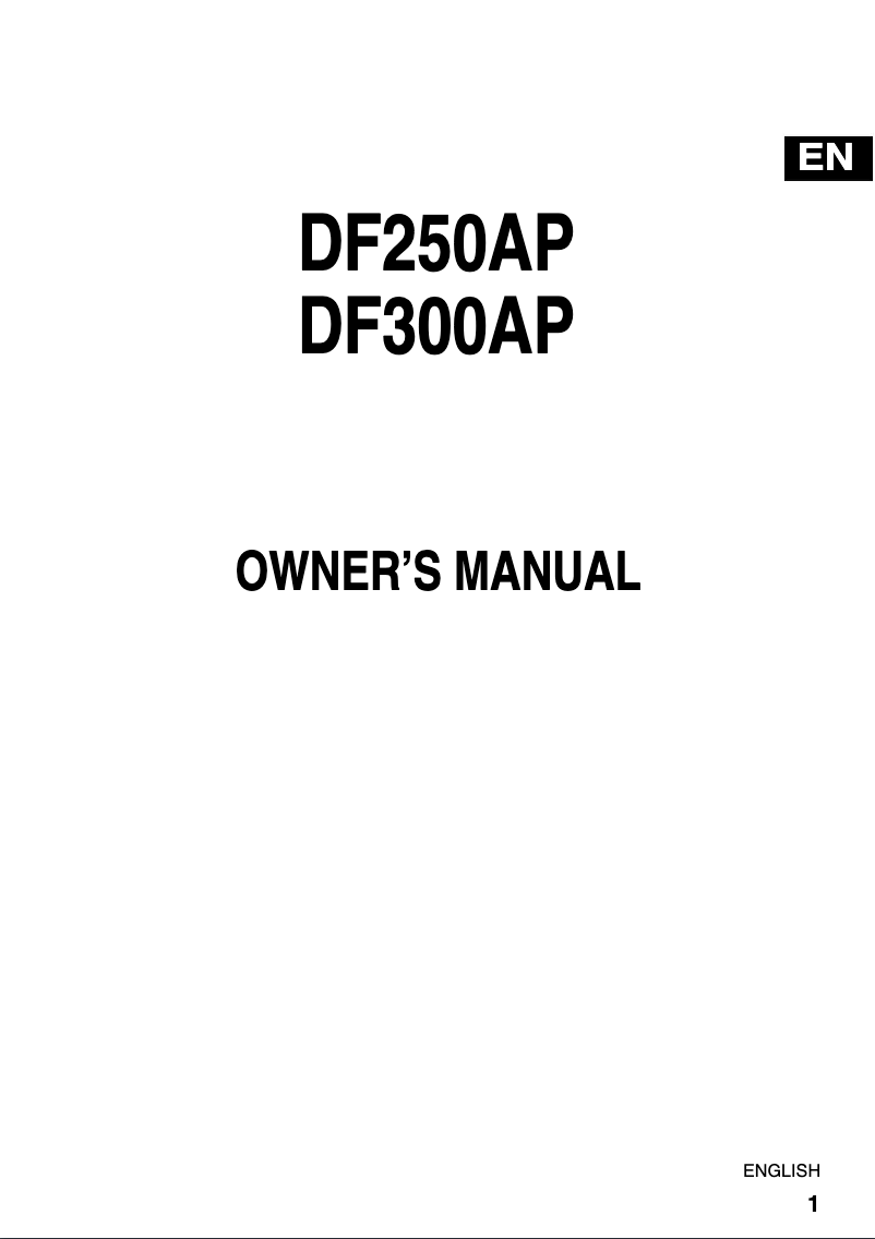 Imagen de la primera página del manual del dispositivo DF250AP