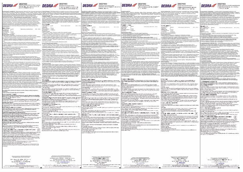 Página 1 del manual Manual de usuario DEDRA DED7553