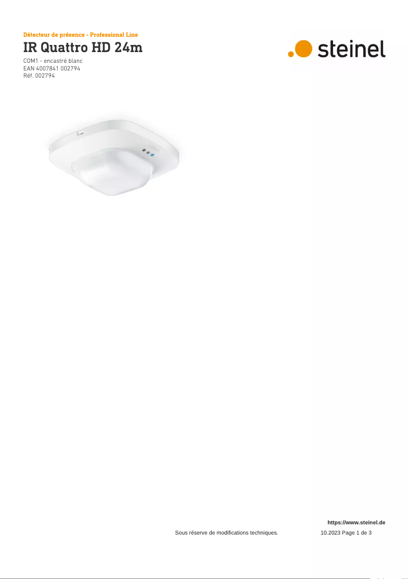 Imagen de la primera página del manual del dispositivo IR Quattro HD 24m