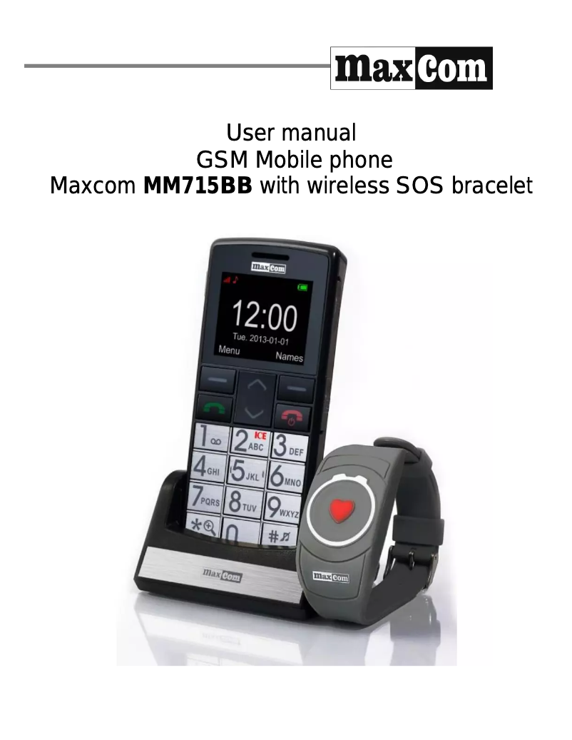 Página nº 1 - Manual de usuario MaxCom MM715