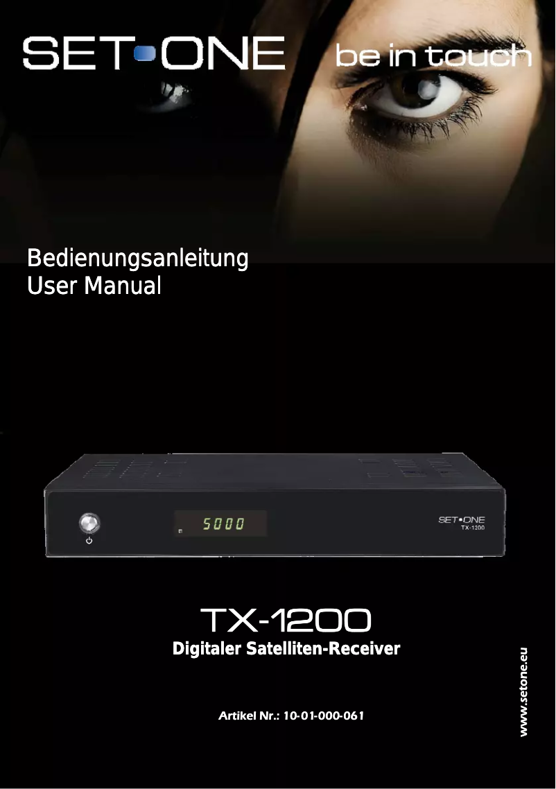 Página 1 del manual Manual de usuario SetOne TX-1200