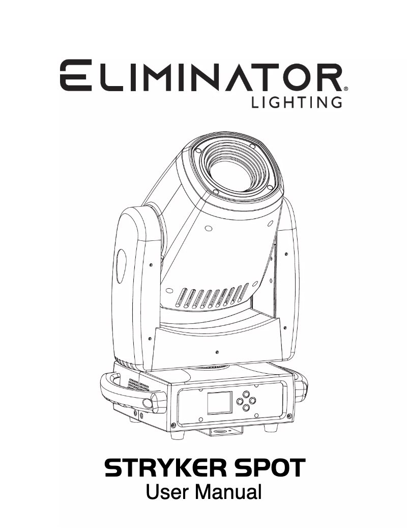 Página 1 del manual Manual de usuario Eliminator Lighting Stryker Spot