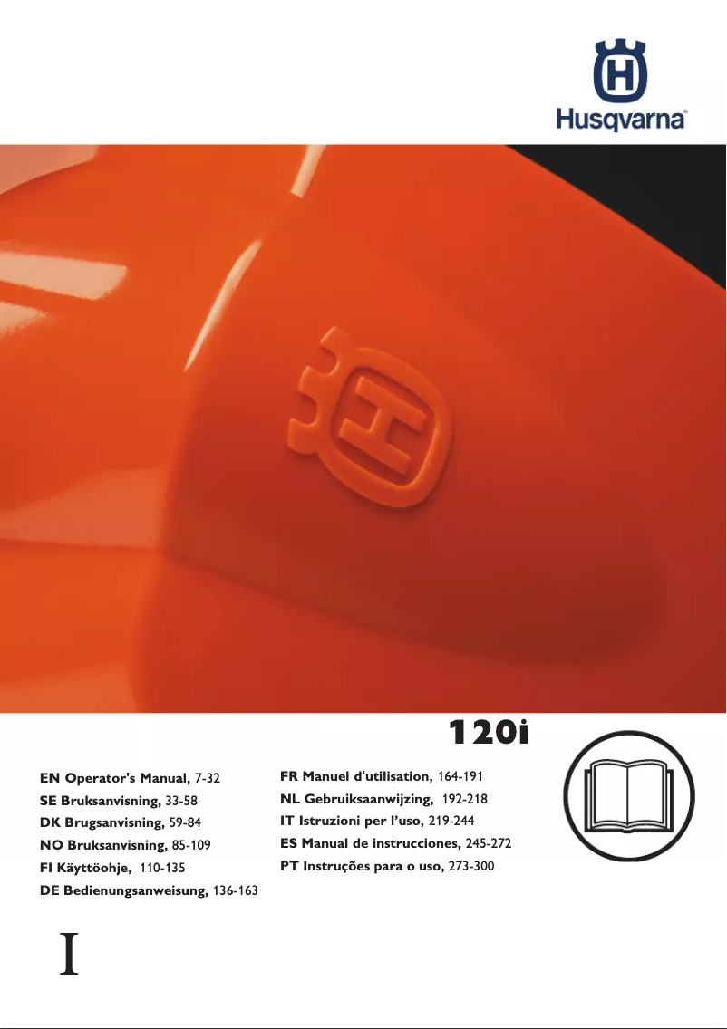 Página 1 del manual Manual de usuario Husqvarna 120o