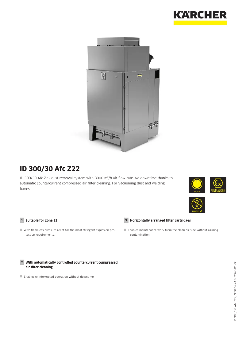 Imagen de la primera página del manual del dispositivo ID 300/30 Afc Z22