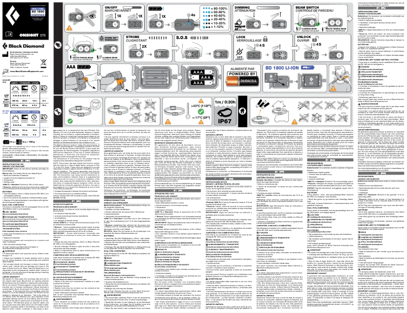 Imagen de la primera página del manual del dispositivo Onsight 375