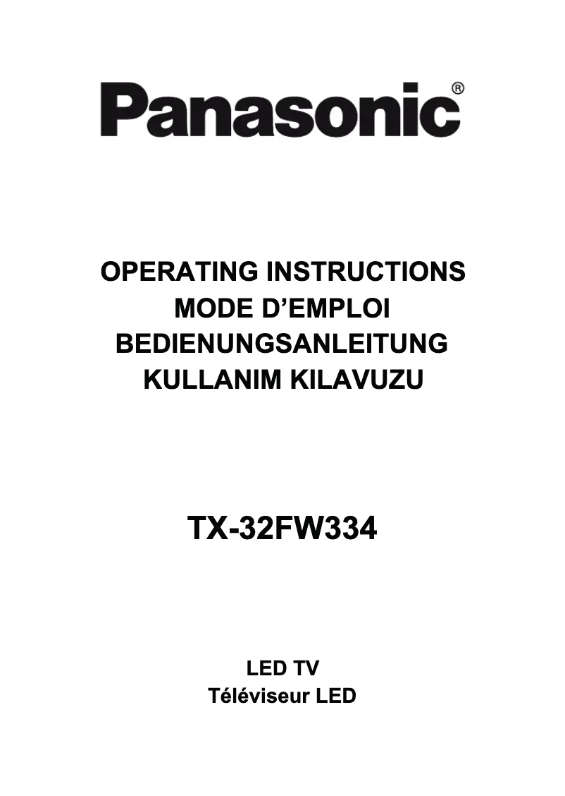 Página 1 del manual Manual de usuario Panasonic Viera TX-32FW334