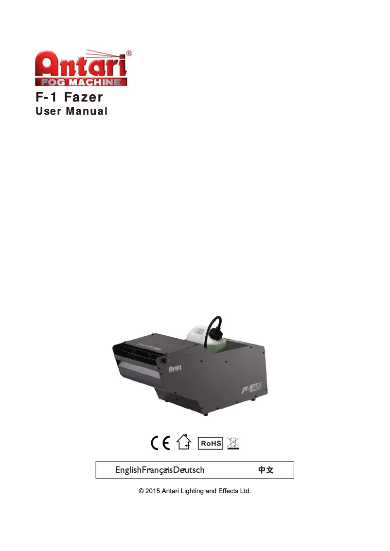 Página 1 del manual Manual de usuario Antari WTR-10