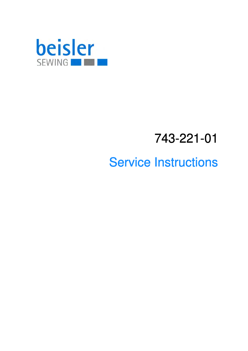 Página 1 del manual Manual de usuario Dürkopp Adler 743-221-01