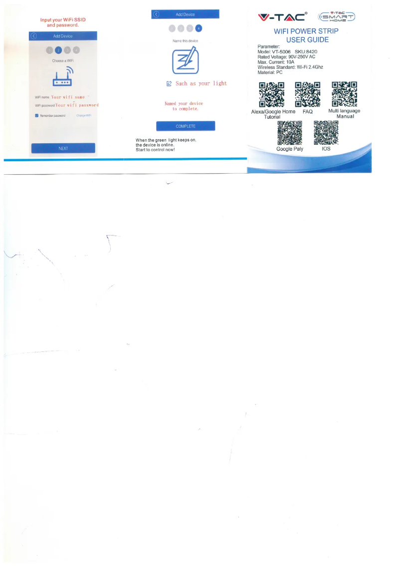 Página 1 del manual Manual de usuario V-TAC VT-5006