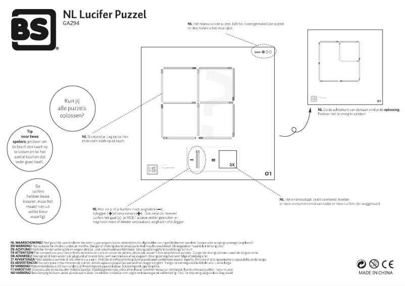 Imagen de la primera página del manual del dispositivo NL Lucifer Puzzle GA294