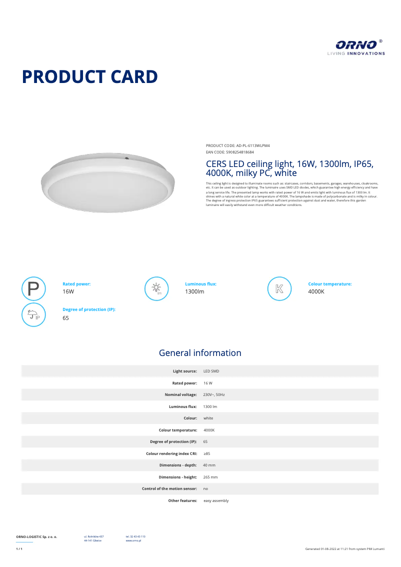 Imagen de la primera página del manual del dispositivo AD-PL-6113WLPM4