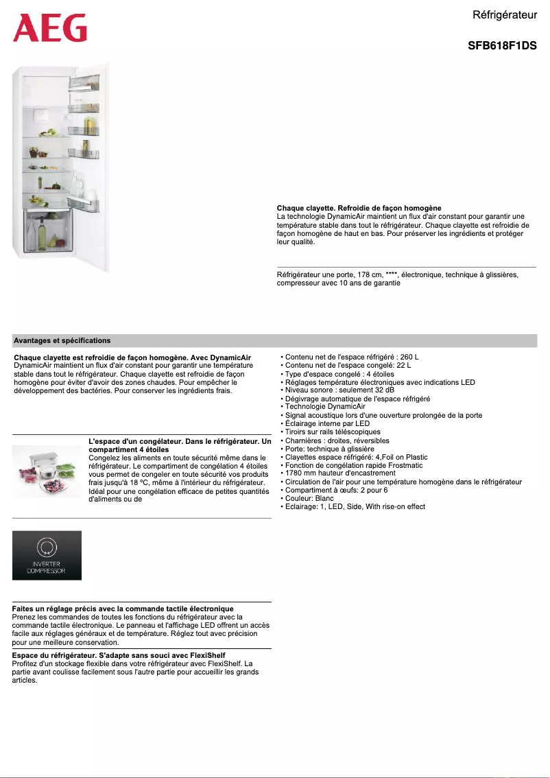 Imagen de la primera página del manual del dispositivo SFB618F1DS