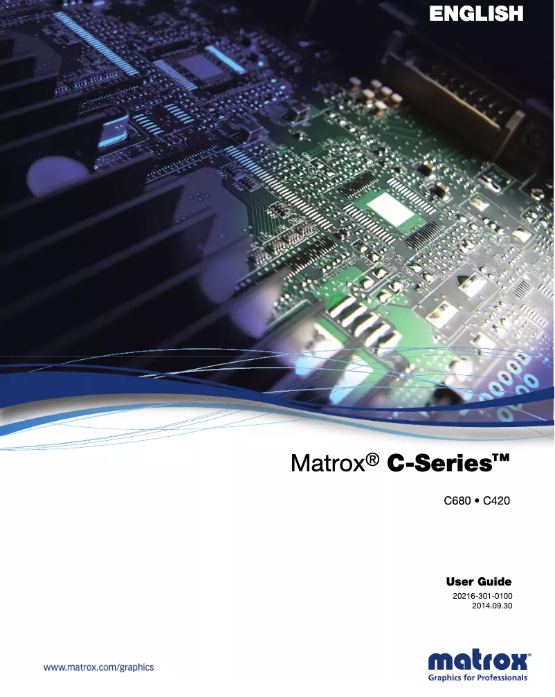 Página 1 del manual Manual de usuario Matrox C-Series C680