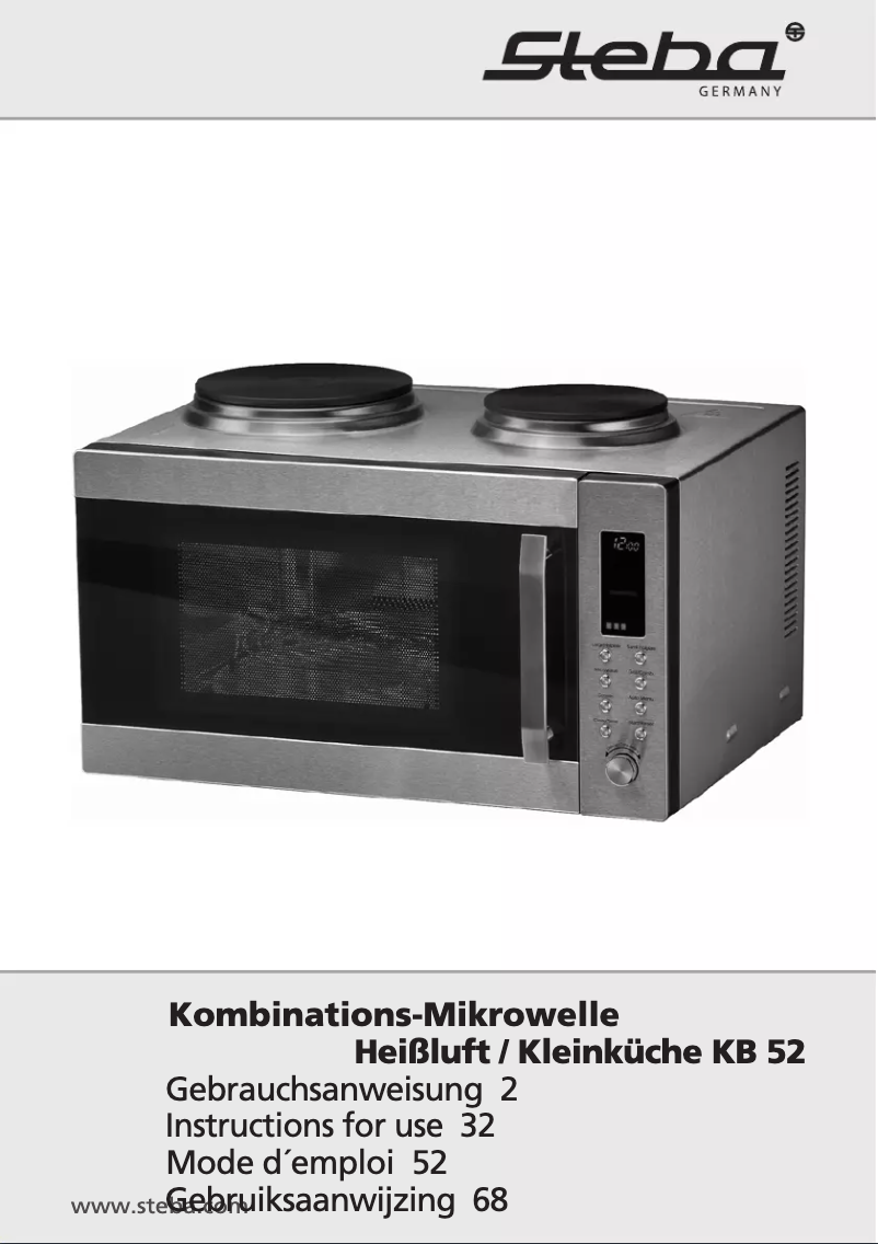 Página 1 del manual Manual de usuario Steba KB 52