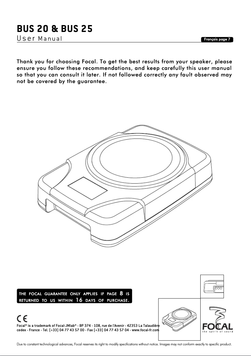 Imagen de la primera página del manual del dispositivo BUS 20