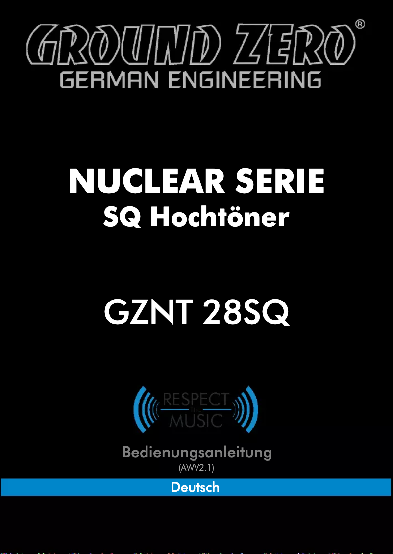 Imagen de la primera página del manual del dispositivo GZNT 28SQ