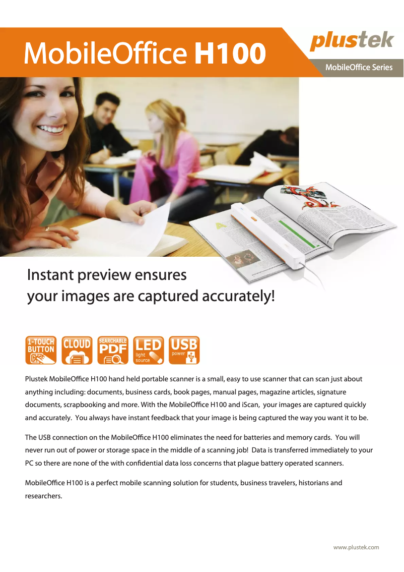 Página nº 1 - Manual de usuario Plustek MobileOffice H100