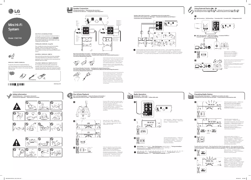 Imagen de la primera página del manual del dispositivo CM9740