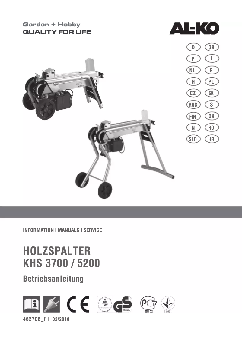 Imagen de la primera página del manual del dispositivo KHS 5200