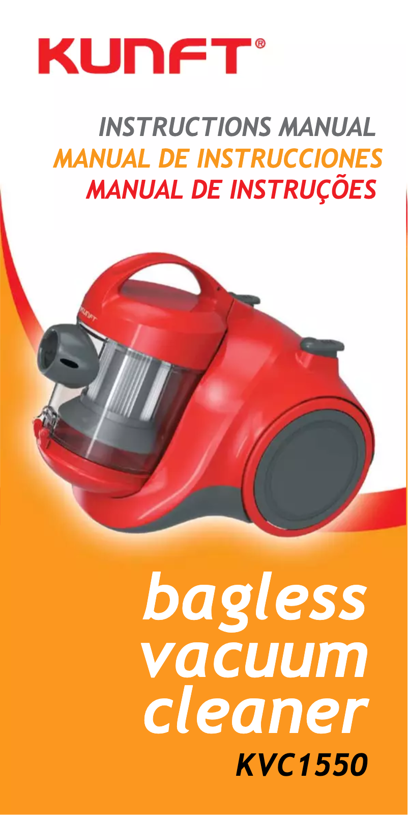 Imagen de la primera página del manual del dispositivo KVC1550