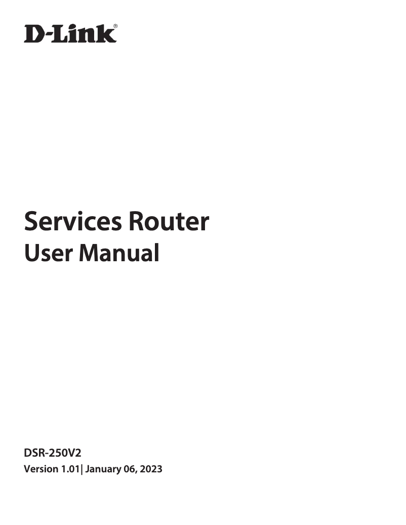 Página 1 del manual Manual de usuario D-Link DSR-250V2